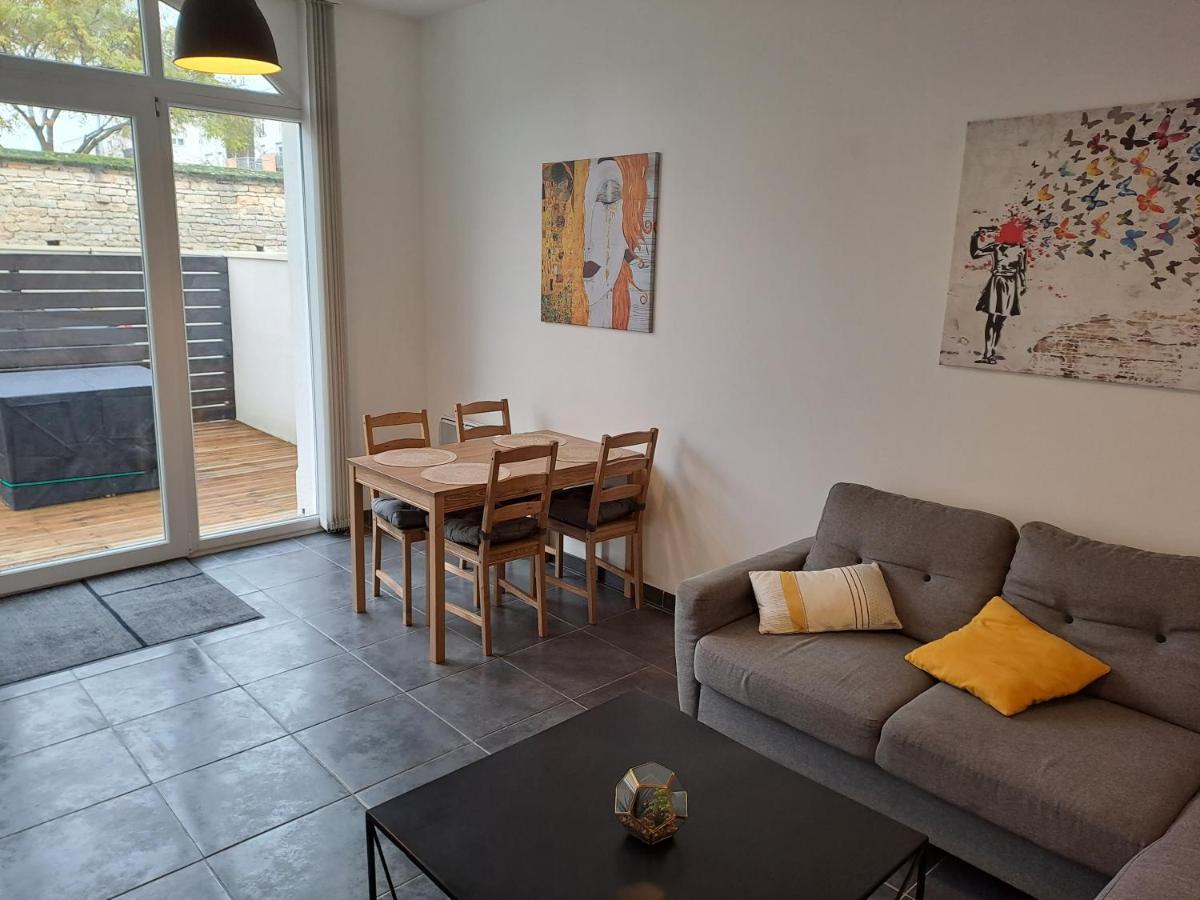 Bel Appartement Grande Terrasse Avec Parking A Dijon Exterior photo